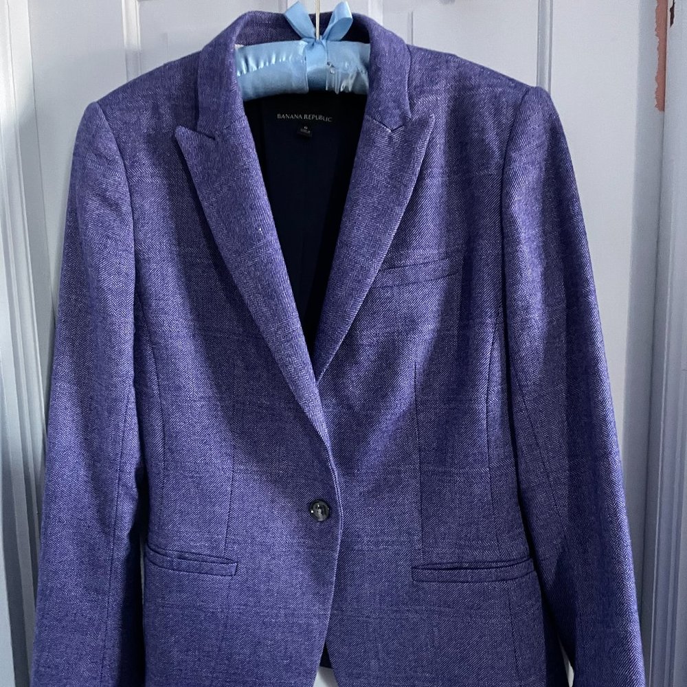 Banana Republic Purple Tweed Blazer
